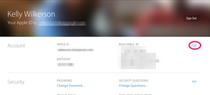 Edit your Apple ID account settings