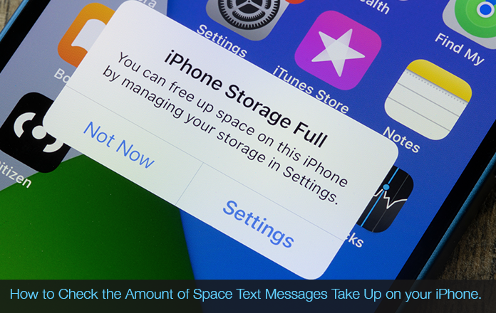 Learn how to see how much space text messages take up on iPhone