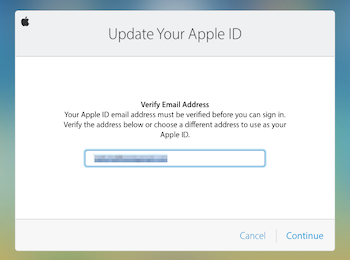verify your apple id email address